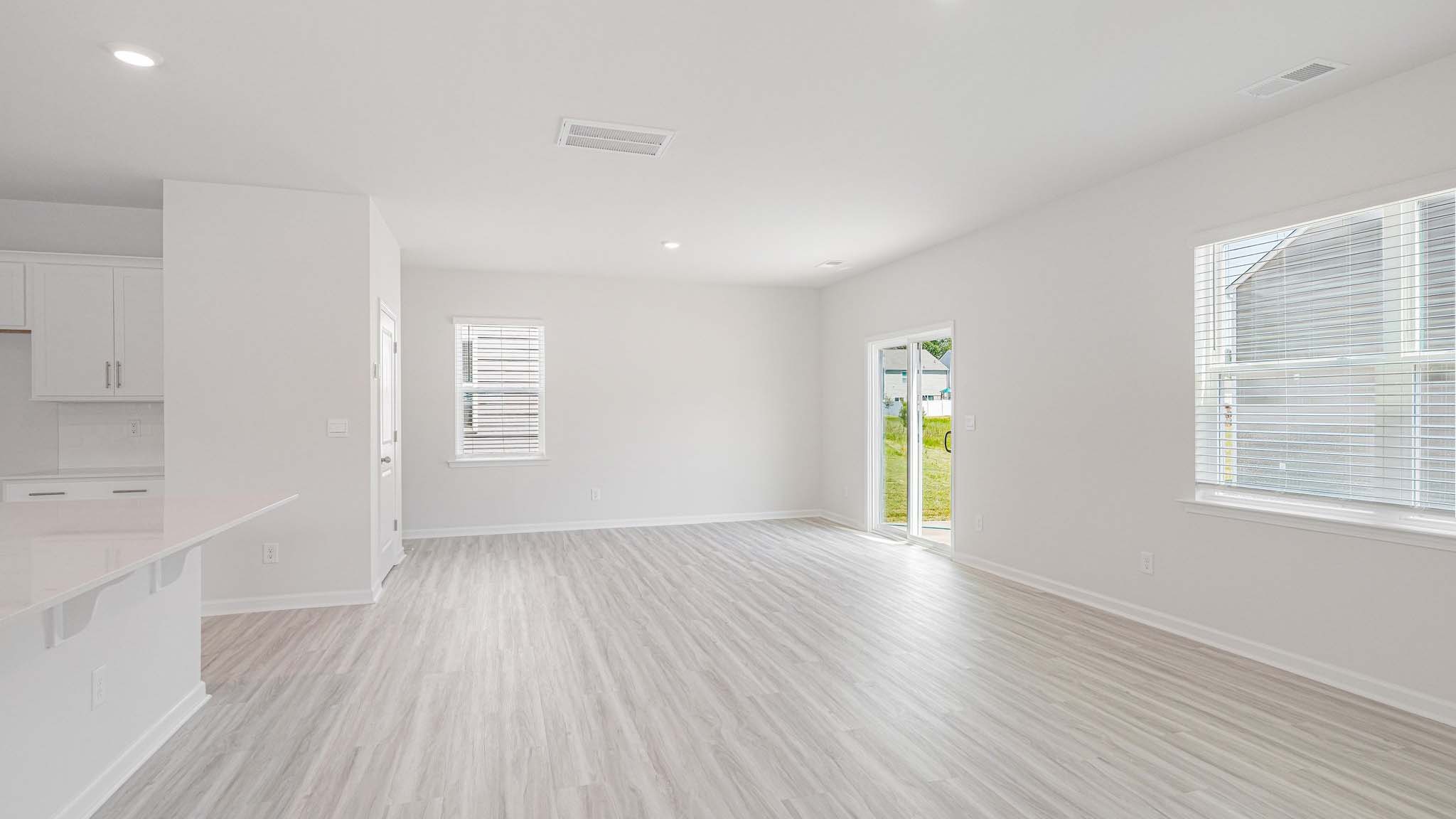 living room with electric fireplace