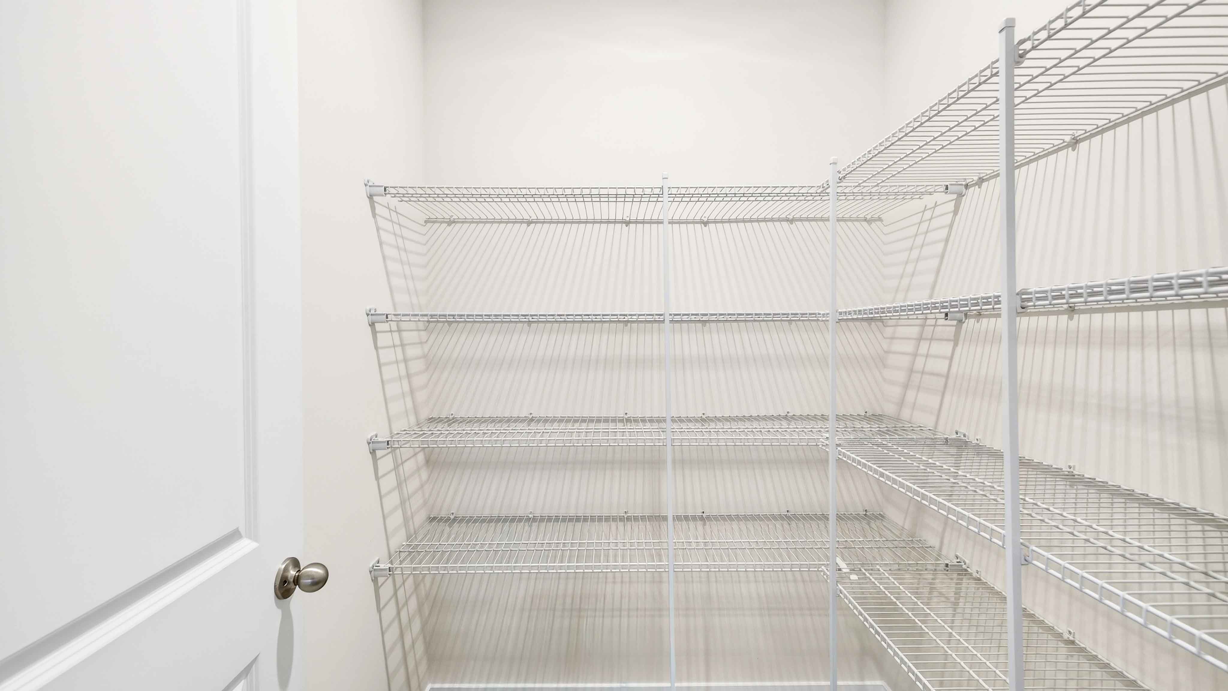 Pantry with storage racks