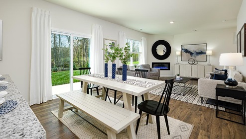 Fergus Crossing Penwell Model   dining room area beside living room