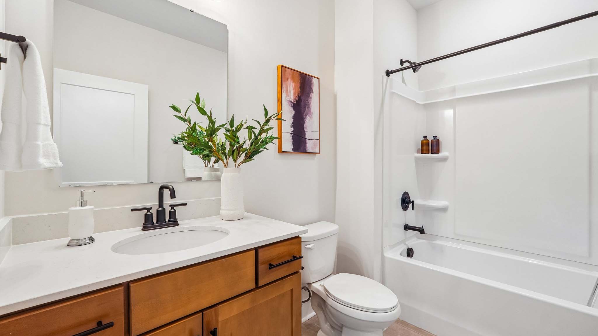 Bathroom with tub shower