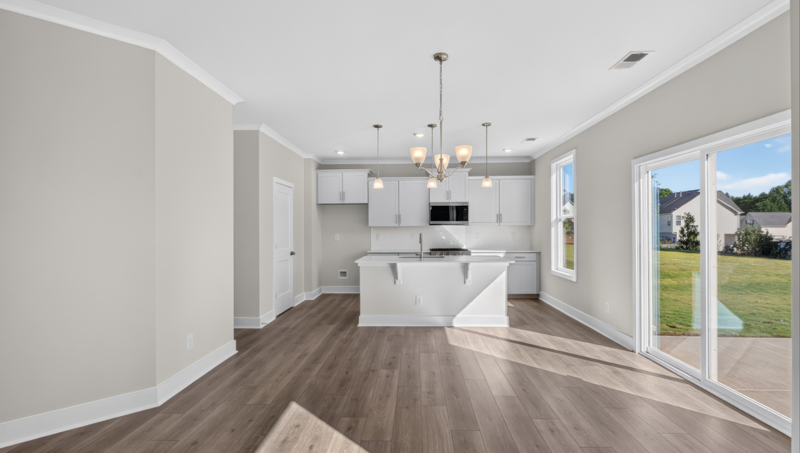 Dining area with open floor plan