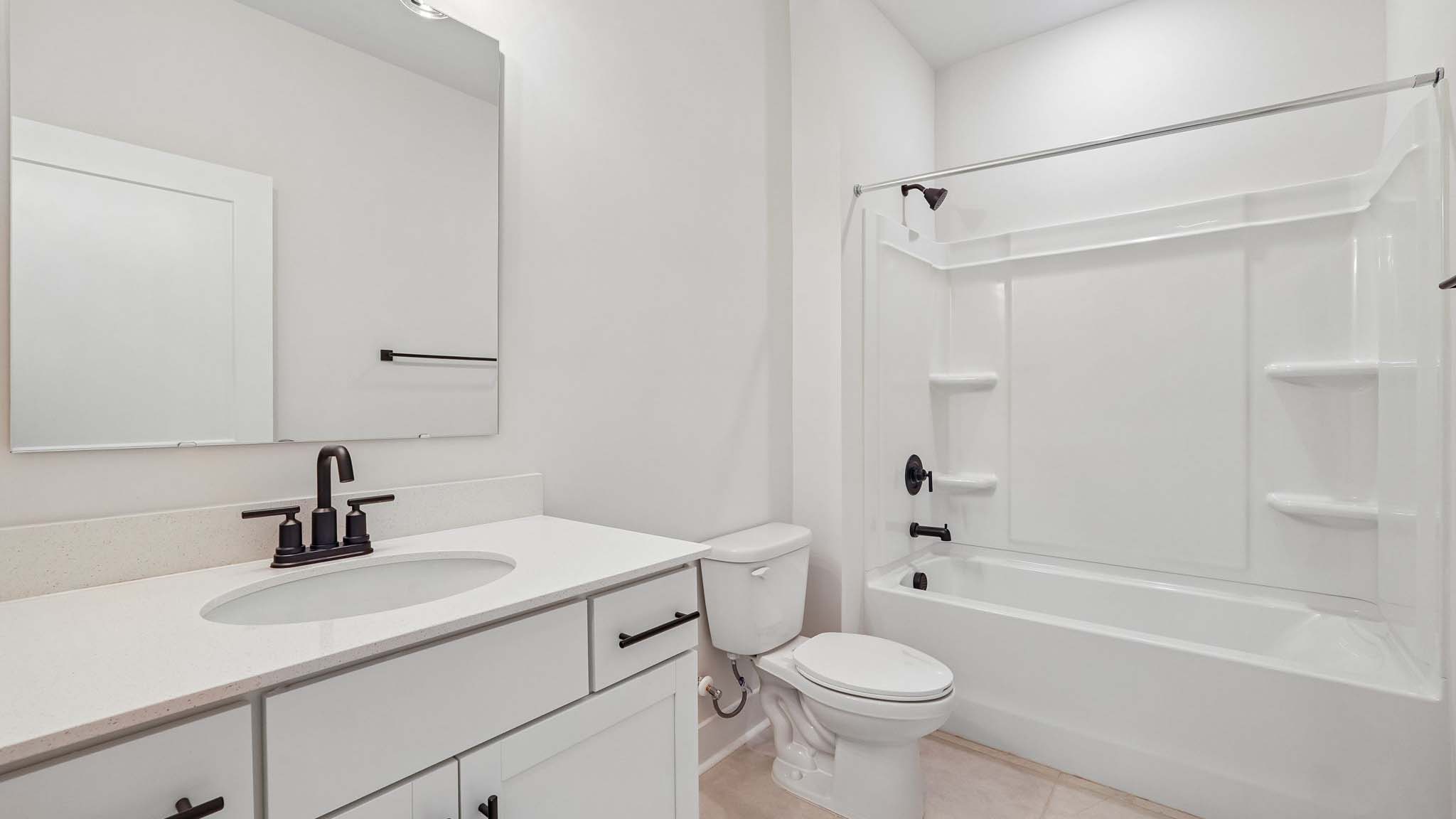 Bathroom with tub shower
