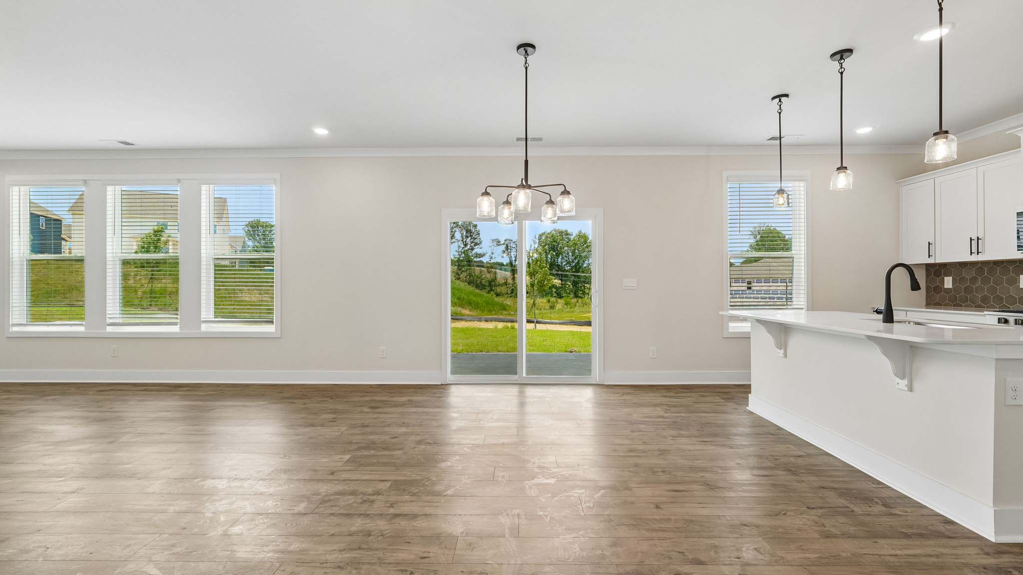 Dining area with open floor plan