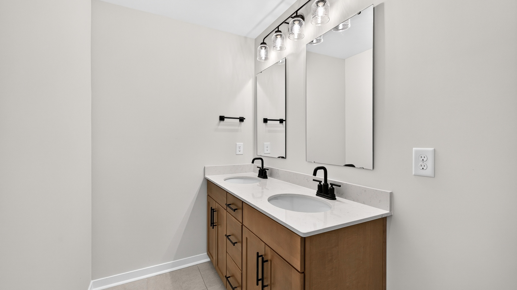 Bathroom with tub shower combination