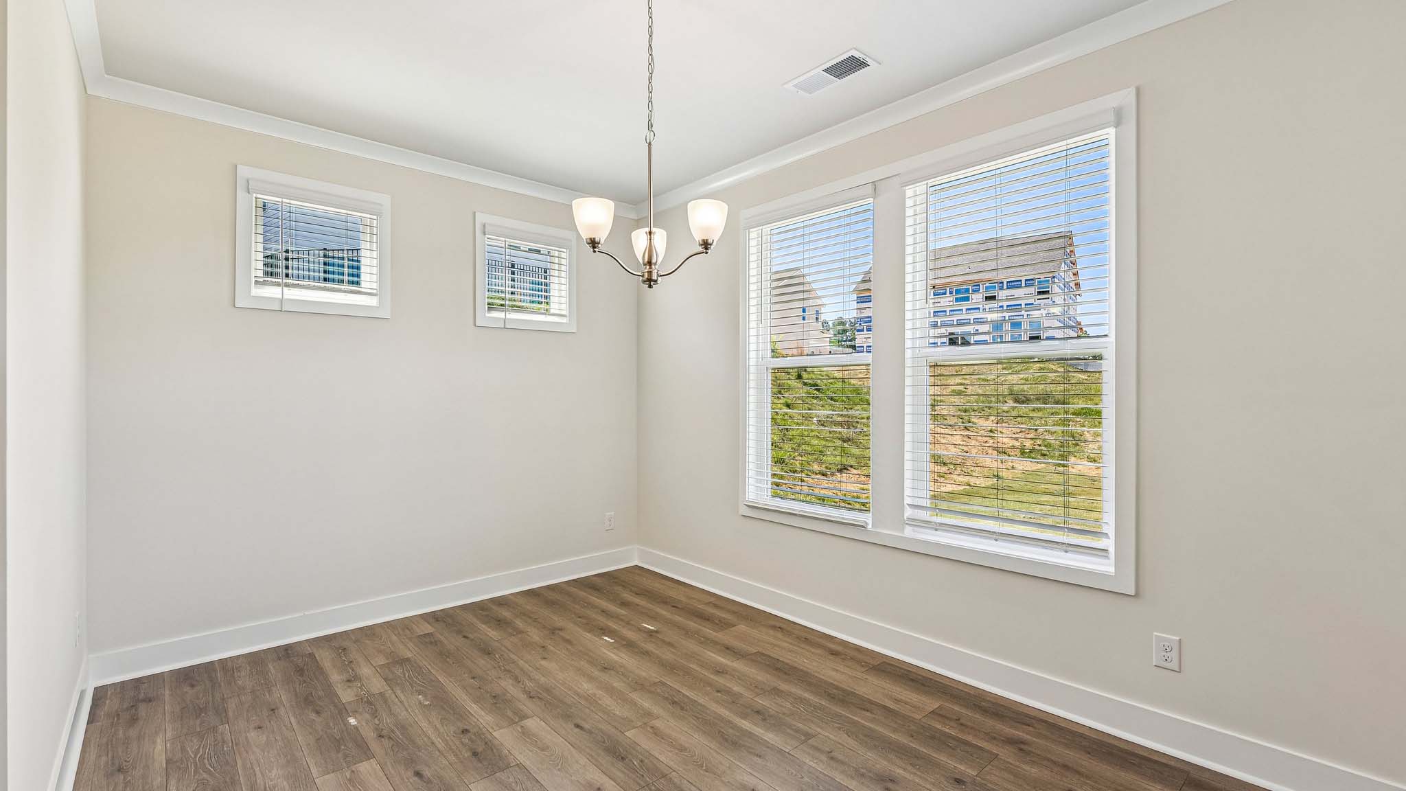 Dining room with windows