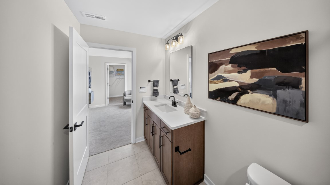 Bathroom with bathtub and shower combination