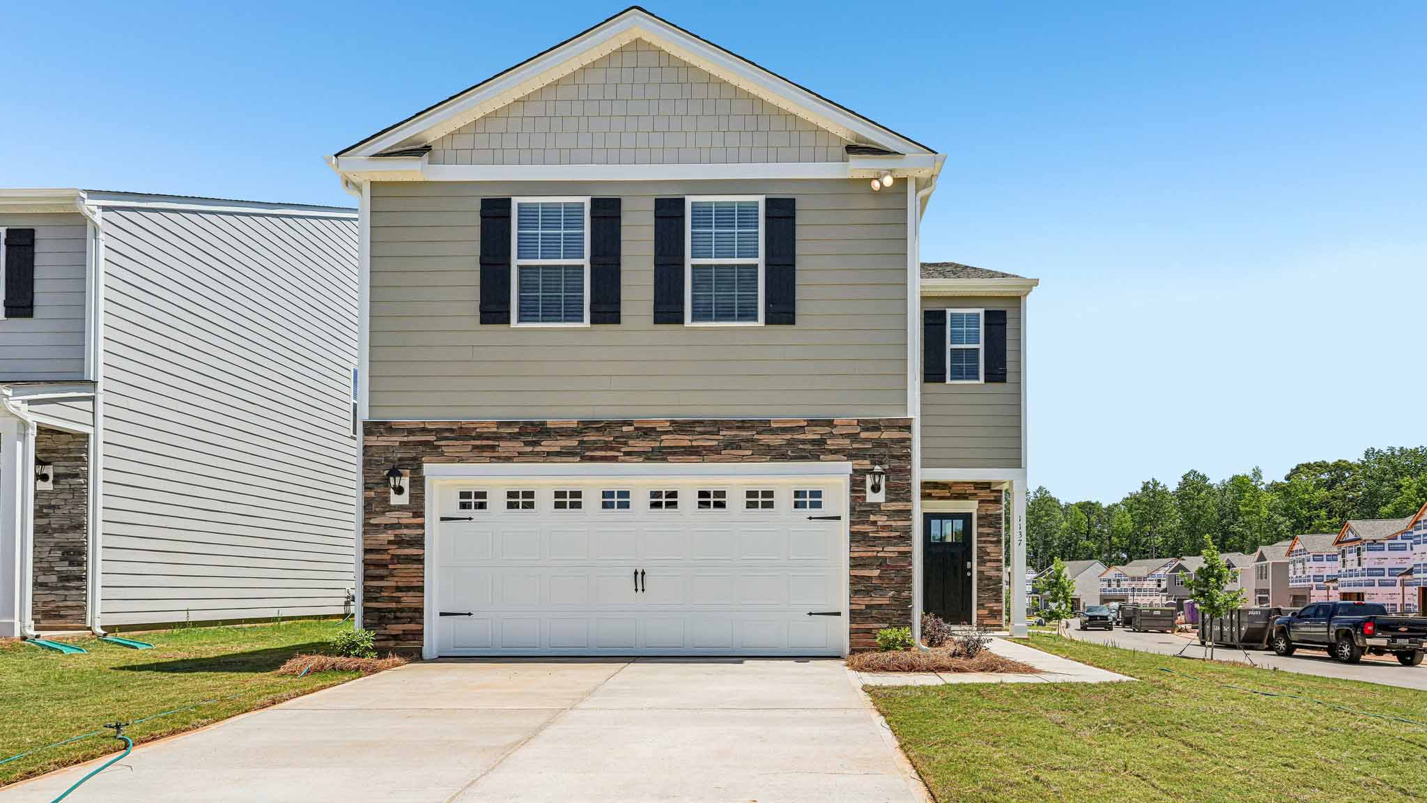 This home — photograph published by the builder