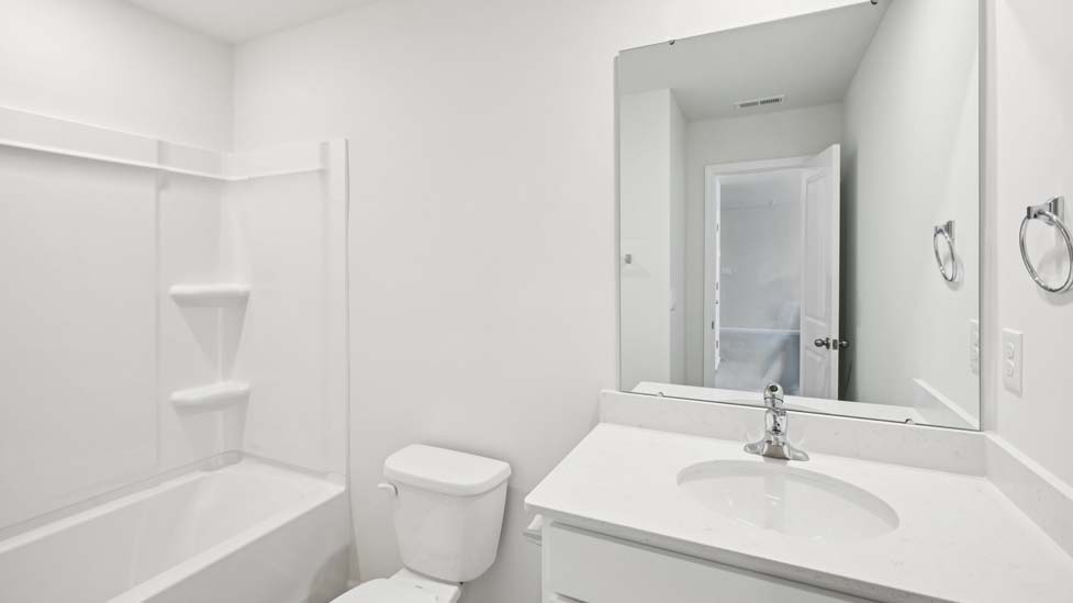 Bathroom with tub shower combination