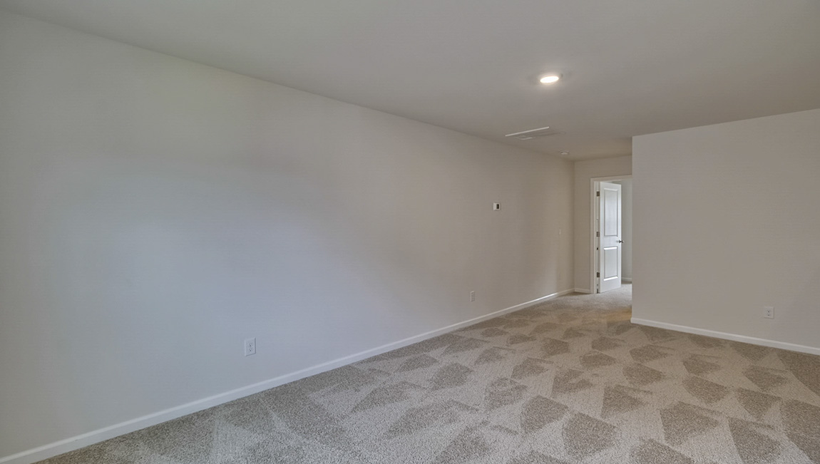 Carpeted loft area