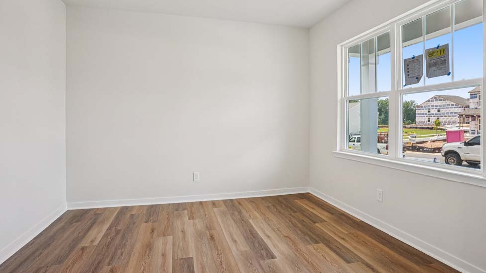 Flex space with french doors