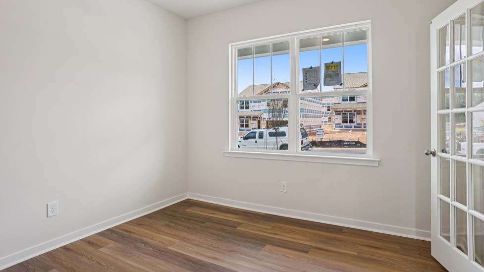 Flex space with french doors