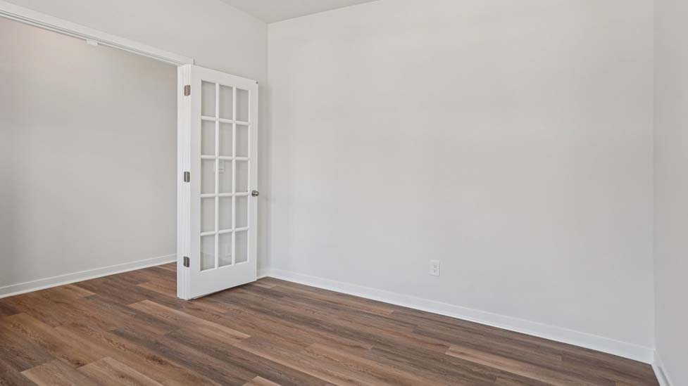 Flex space with french doors