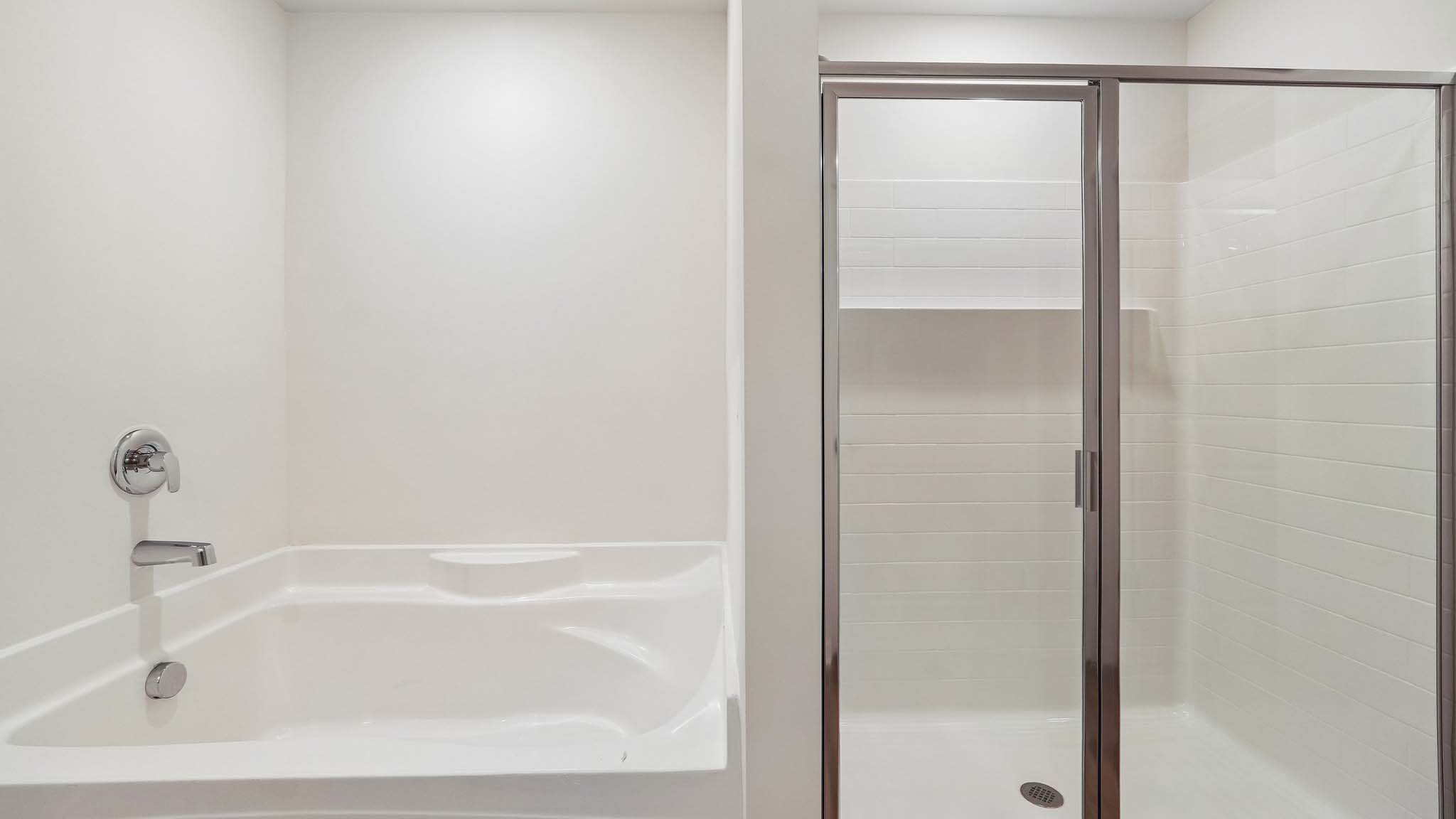 Primary bathroom with double sinks