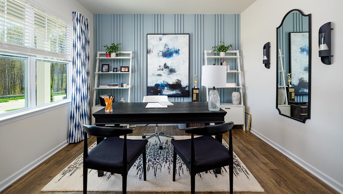 Flex space with french doors