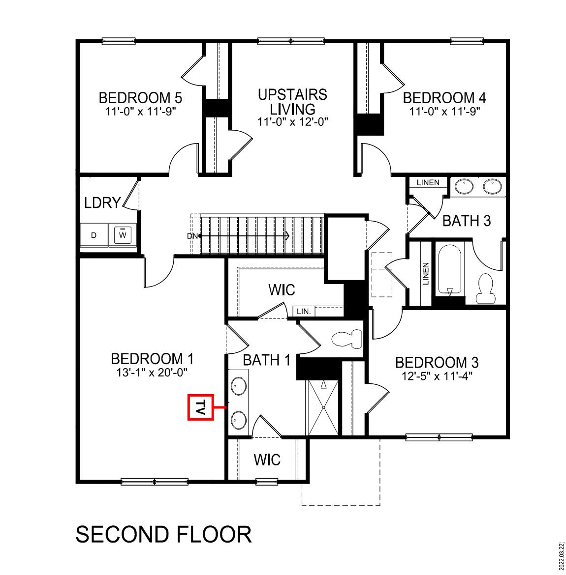 Hayden second floor plan