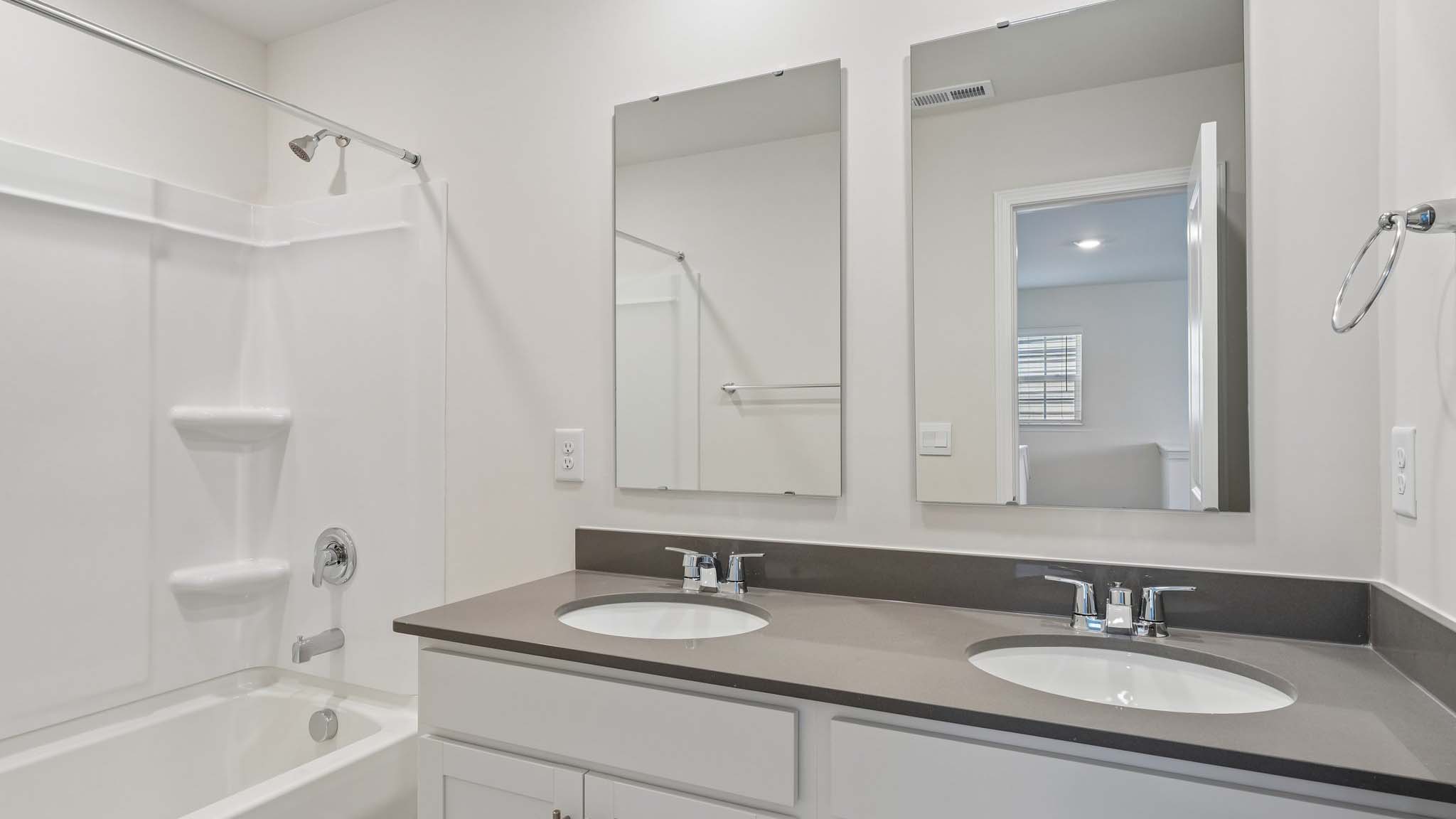 Bathroom with tub shower