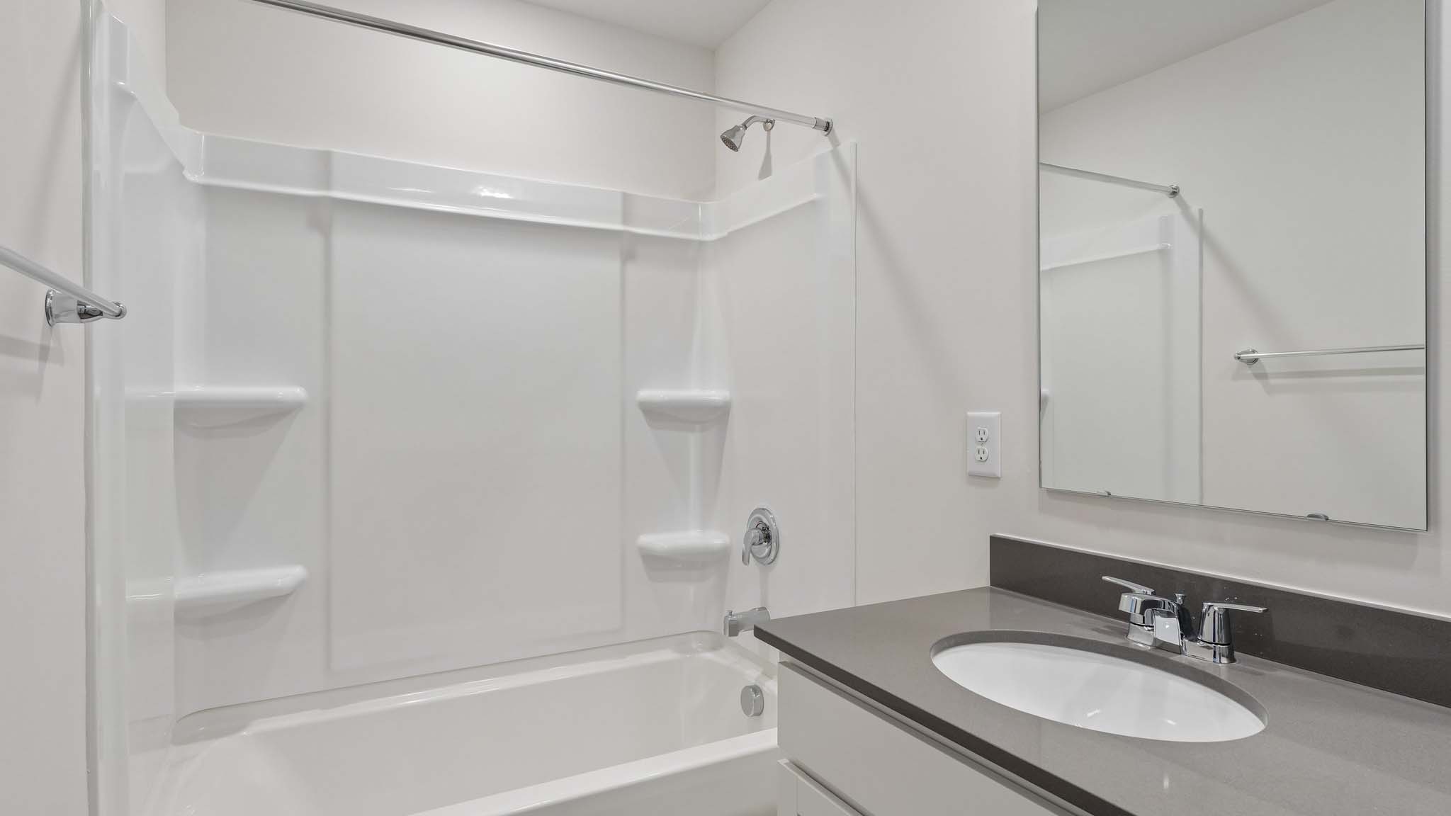 Bathroom with tub shower