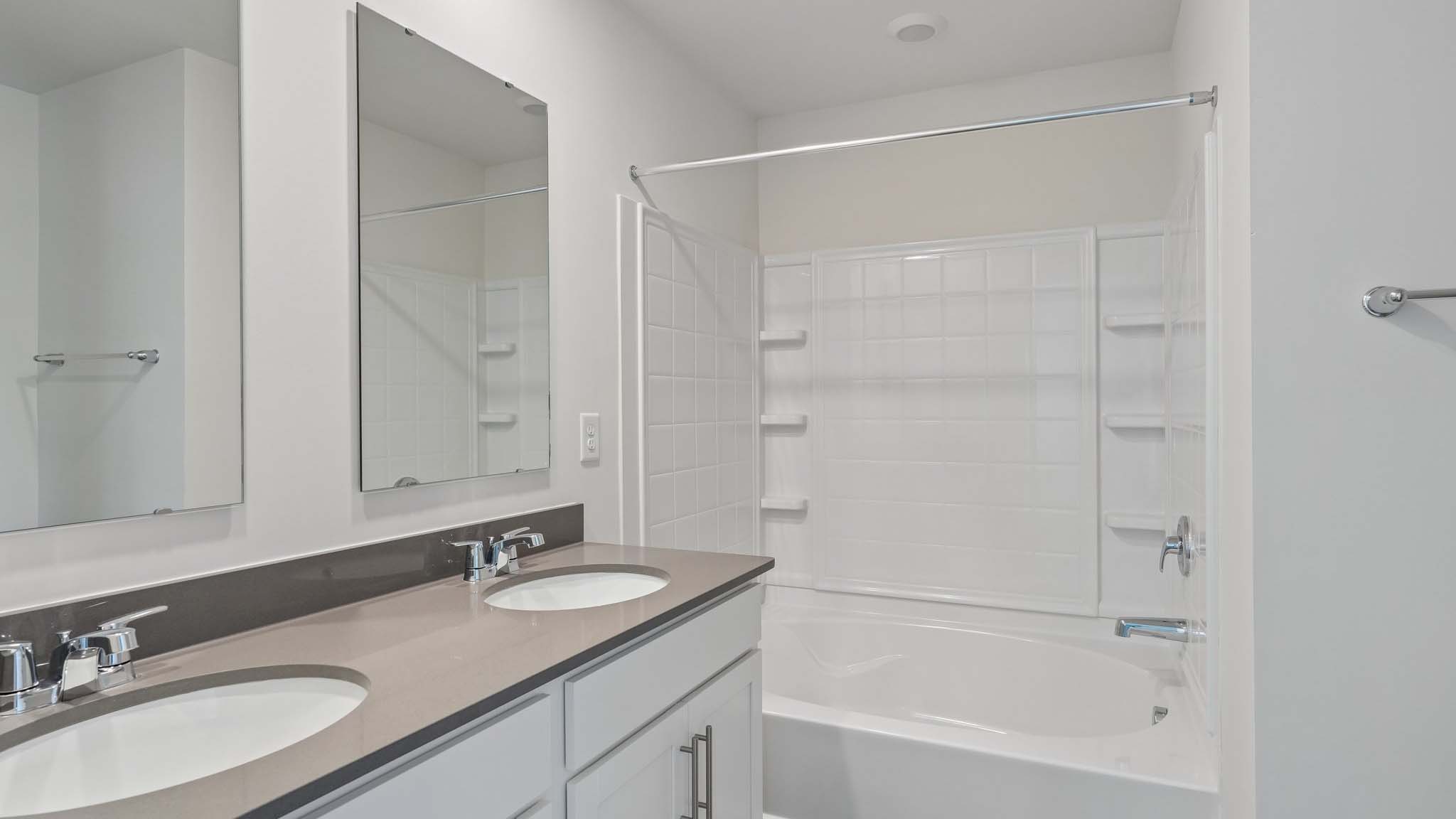 Bathroom with tub shower
