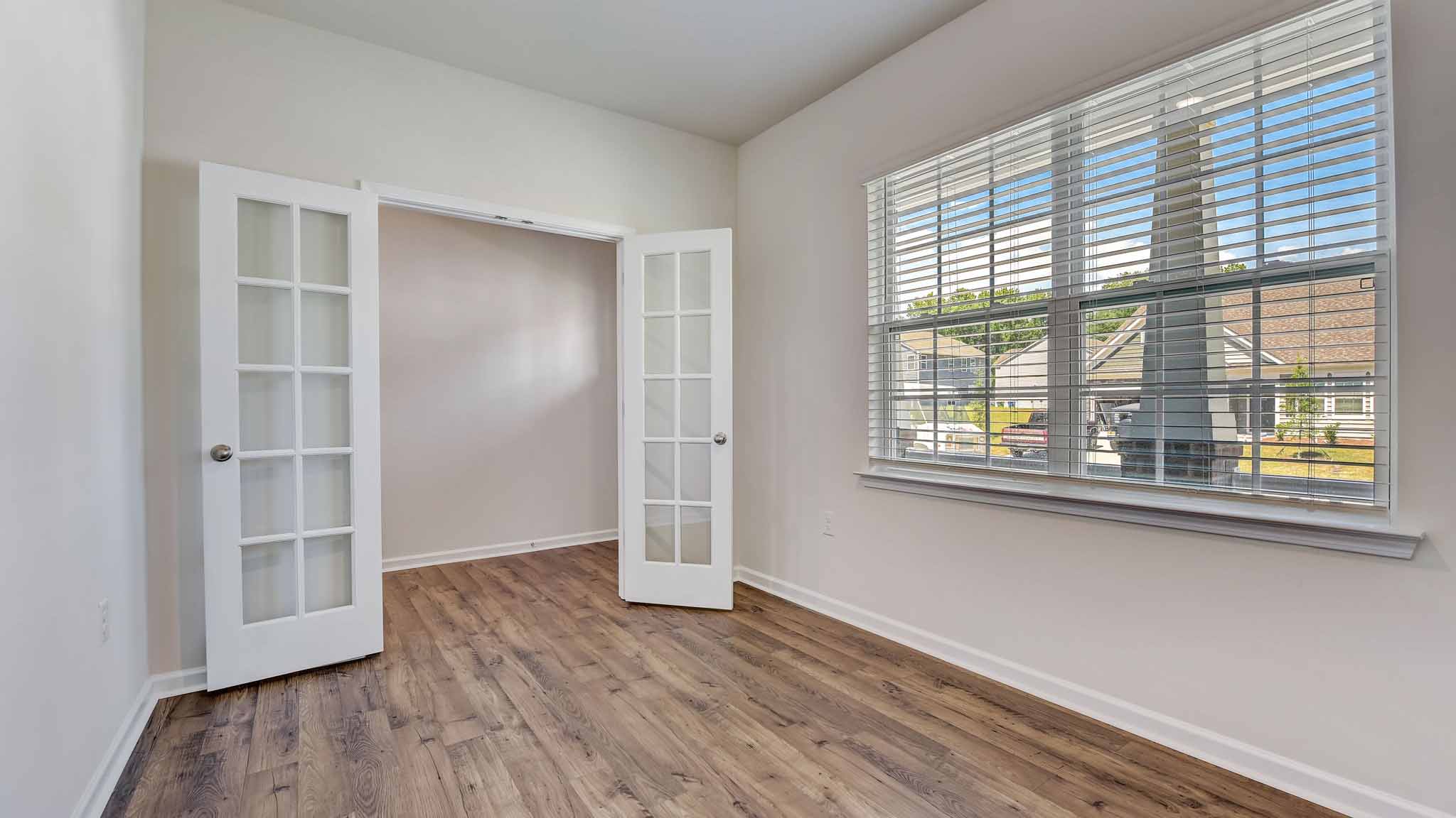 Office space with double doors