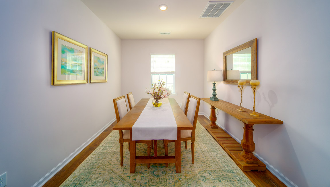 Dining room with small window
