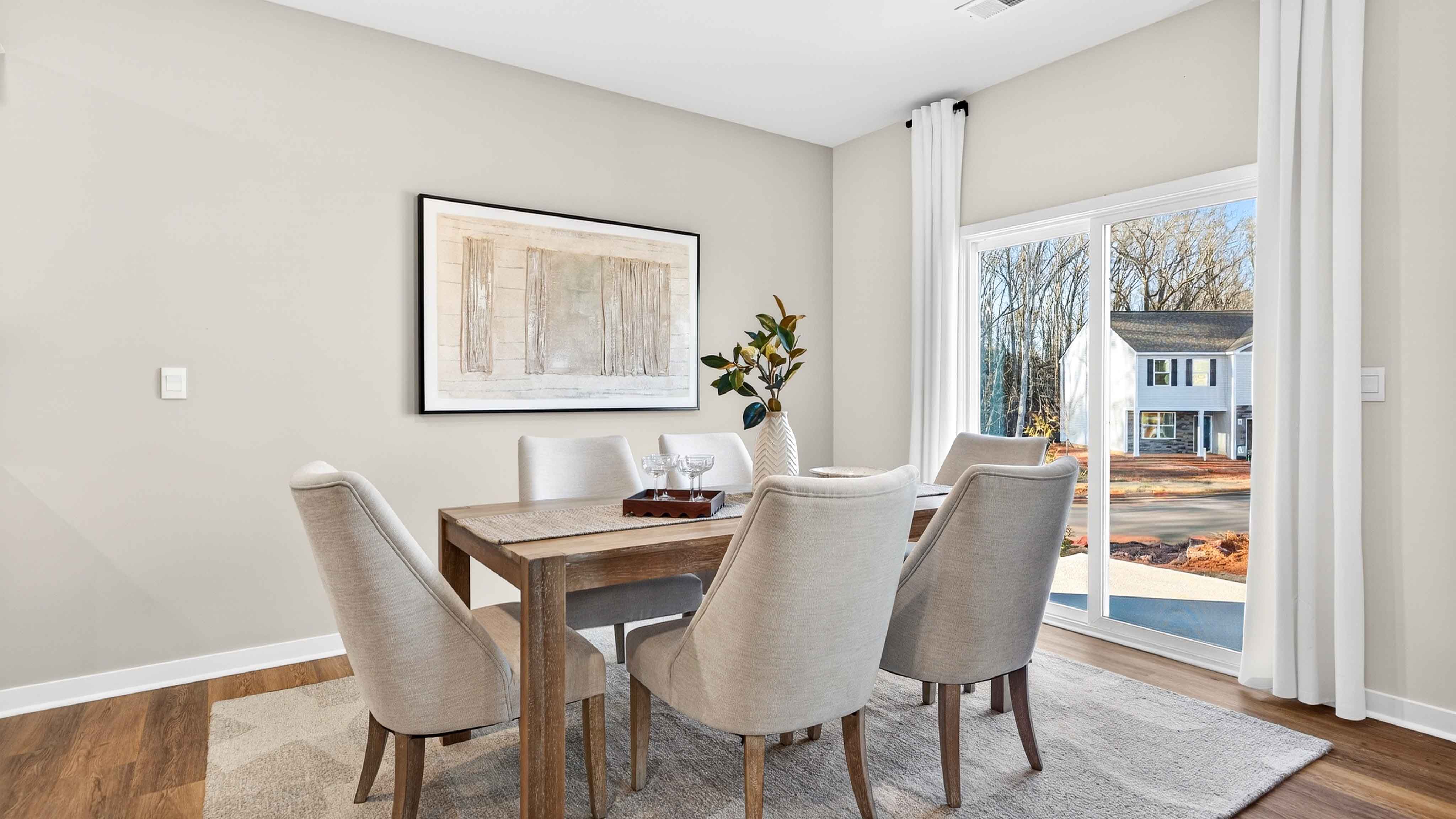 Breakfast area off the kitchen with sliding glass back door