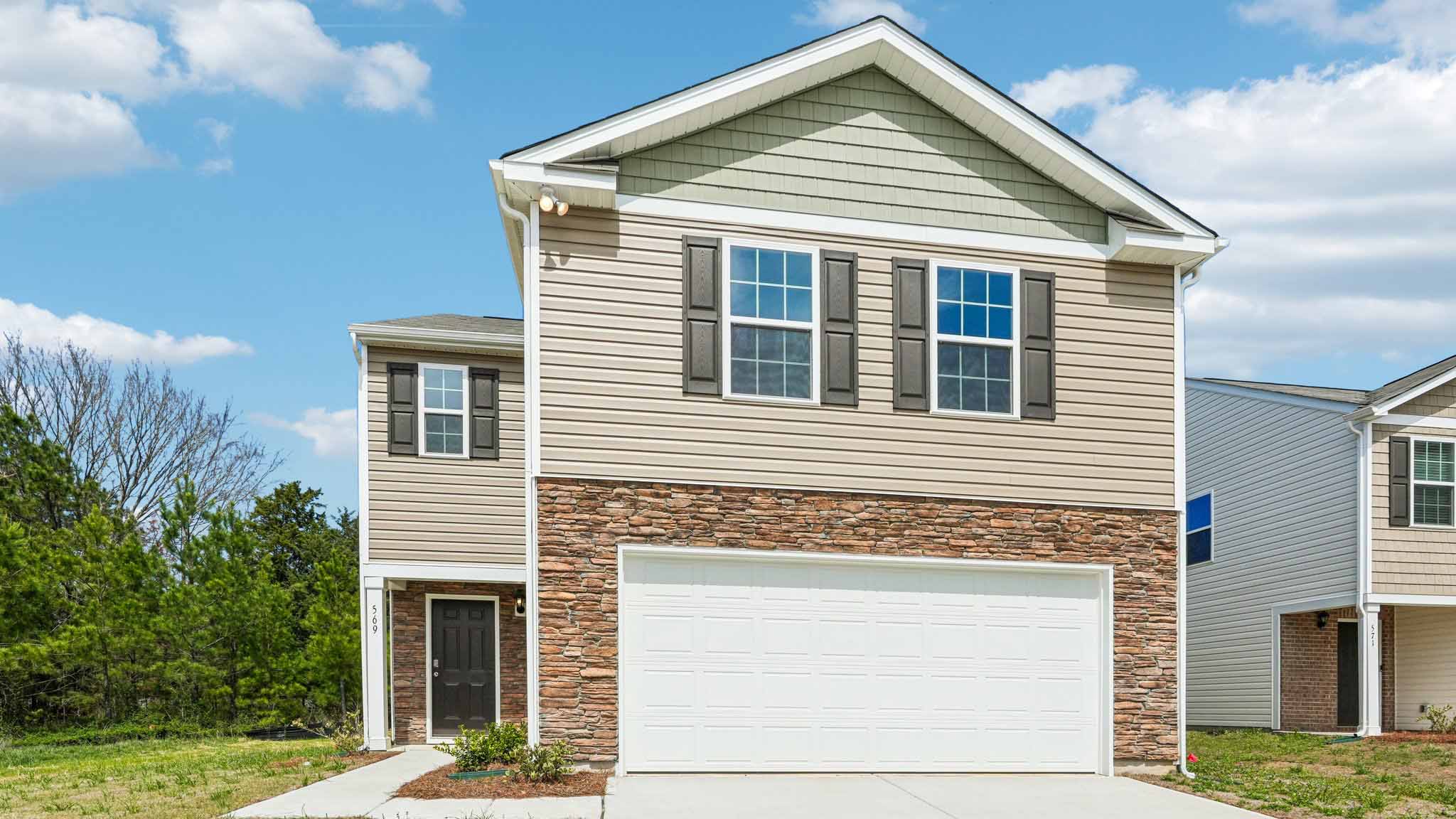 This home — photograph published by the builder