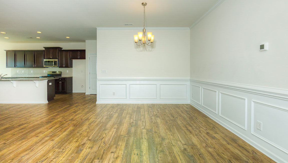 Dining room with windows