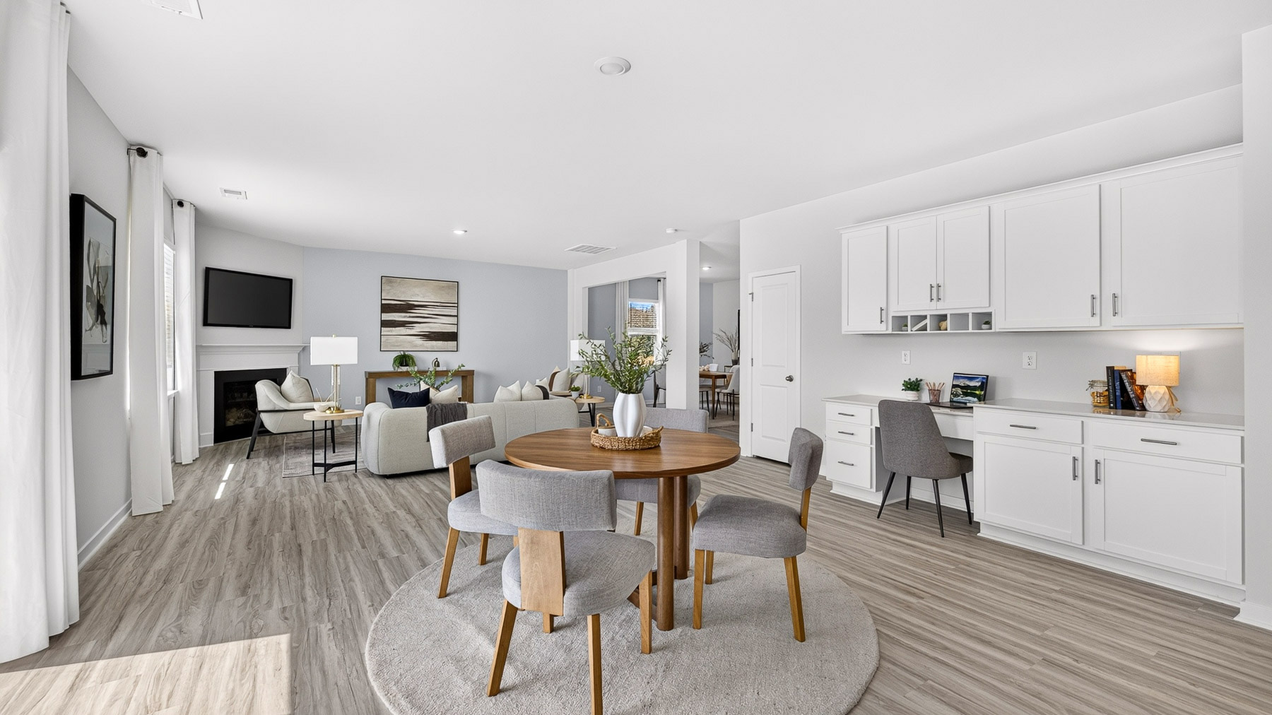 Breakfast area with sliding glass back door