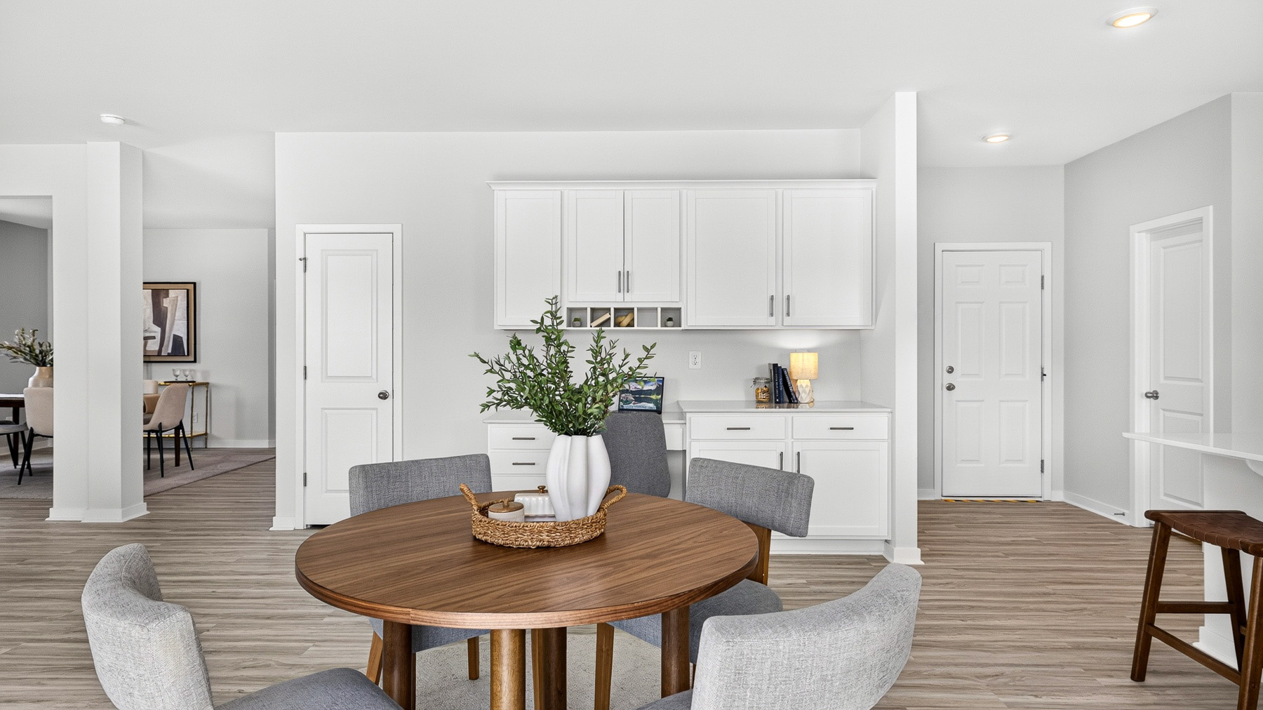 Breakfast area with sliding glass back door