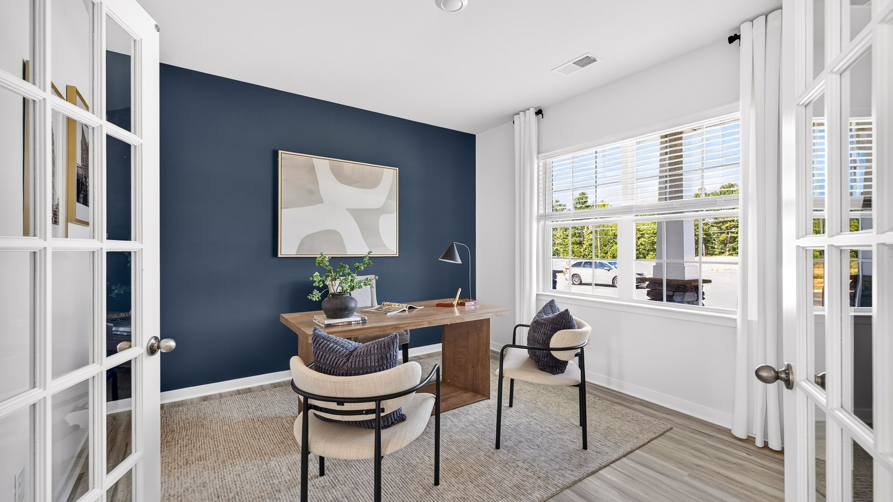 Office flex space with windows and door