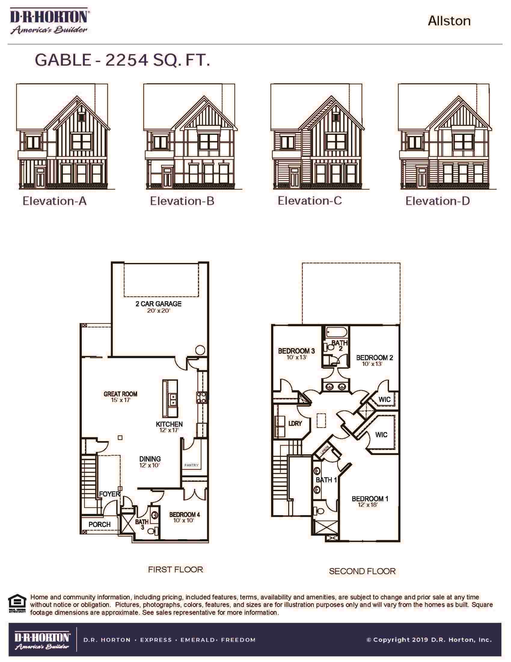 Gable floor plan