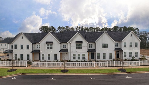 Garland/Gable front exterior townhomes