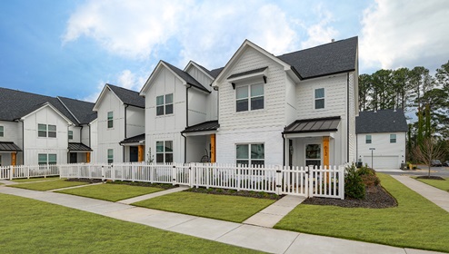 Garland/Gable front exterior townhomes