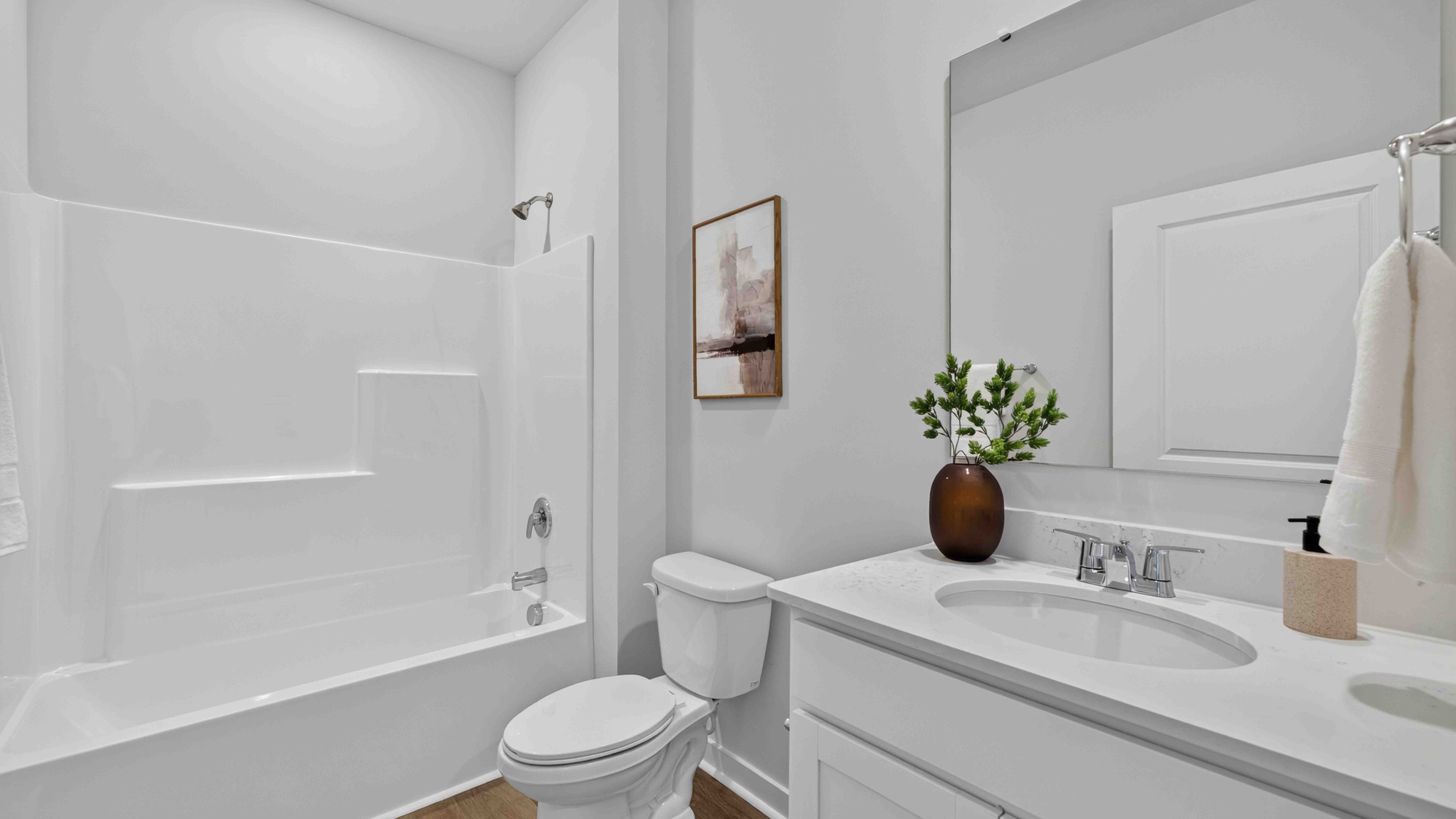 Bathroom with tub shower combination
