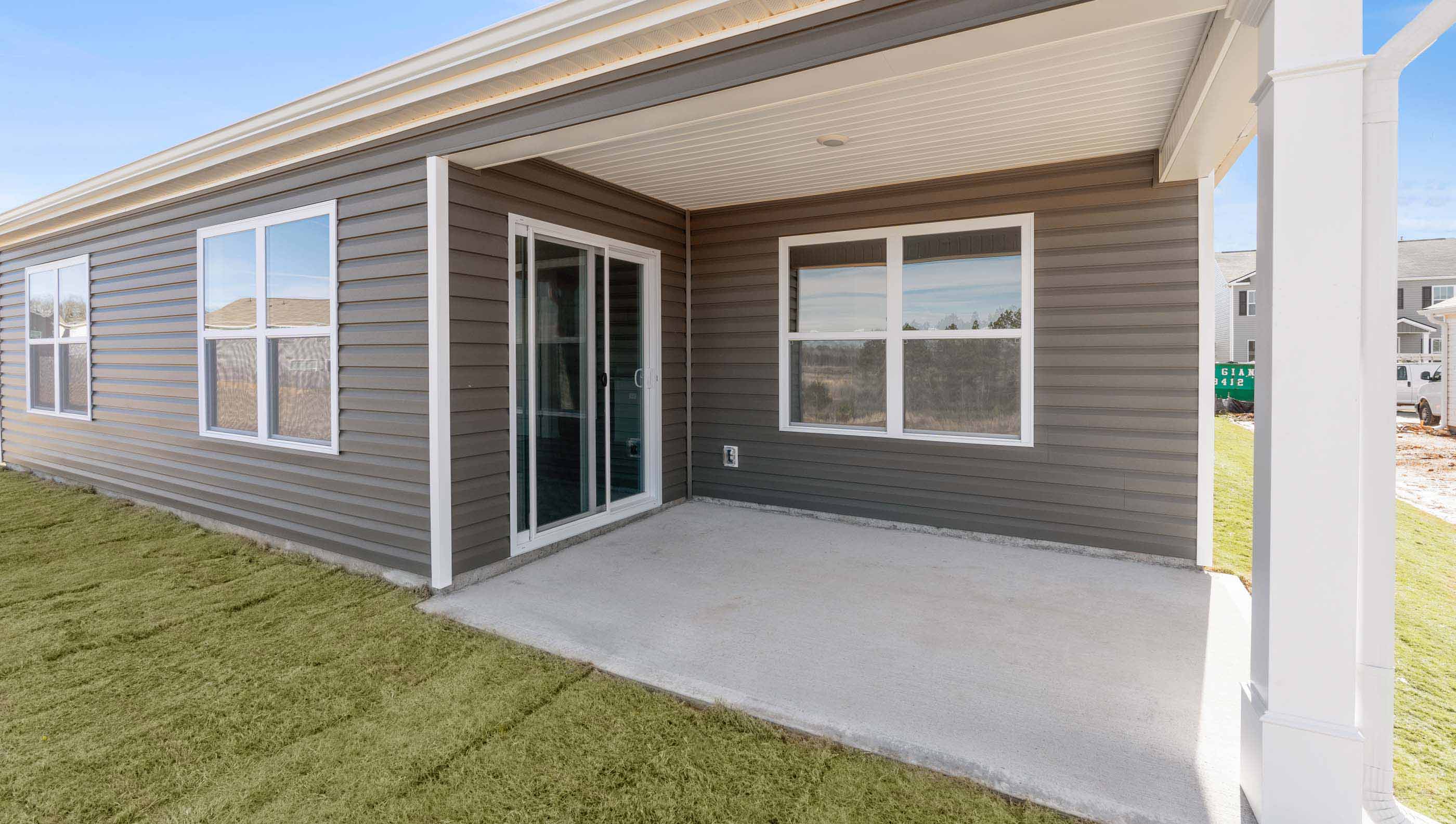 Rear exterior of home.