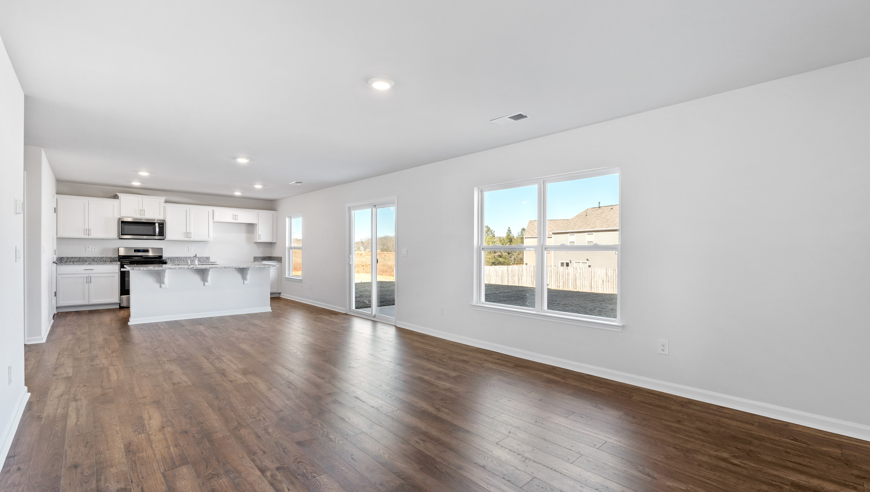 Great room with windows.