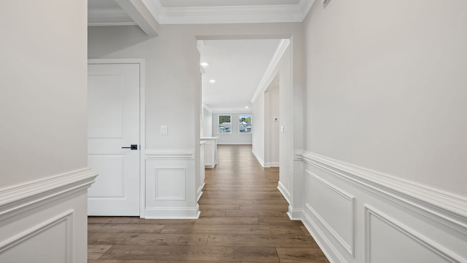 Entry way into home looking to the rear.