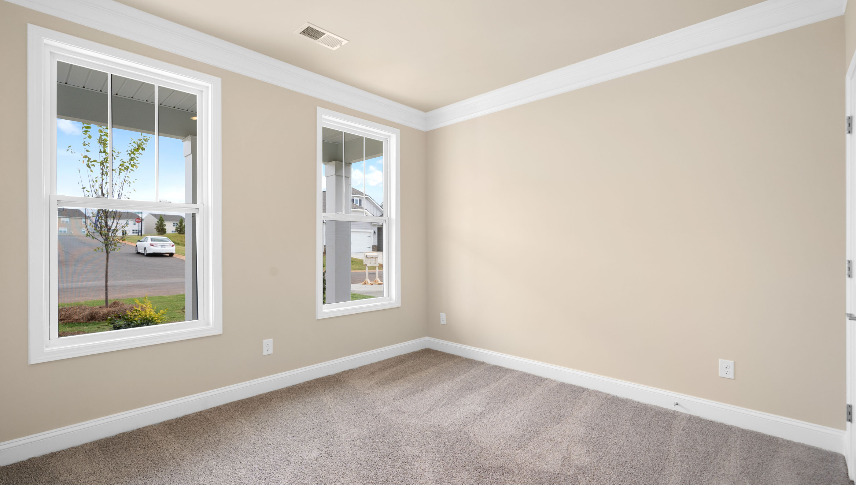 Flex room with windows.