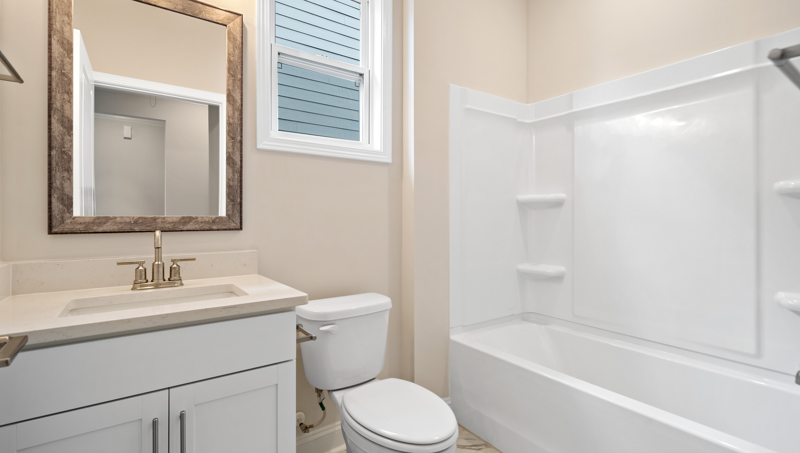 Bathroom with tub and sink.