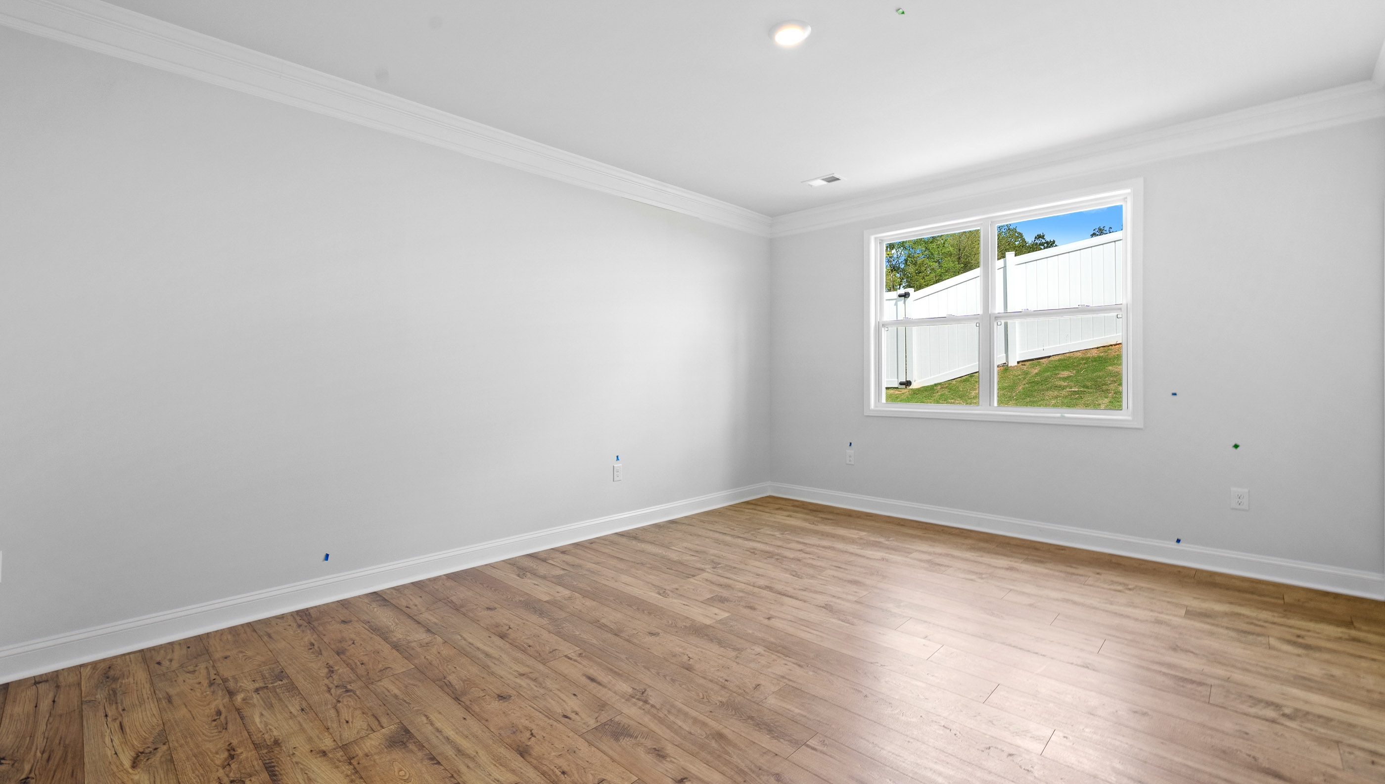 Bedroom with windows.