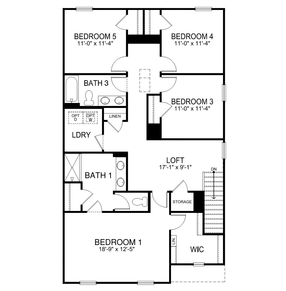 Second floor floorplan.