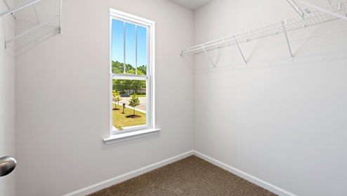 Closet with window.