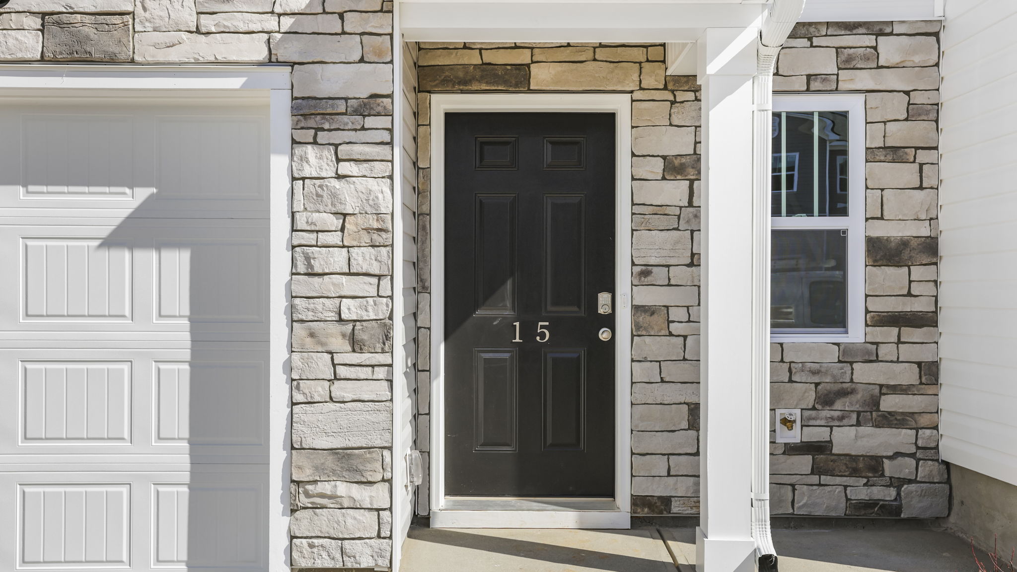 Inviting covered porch entry.
