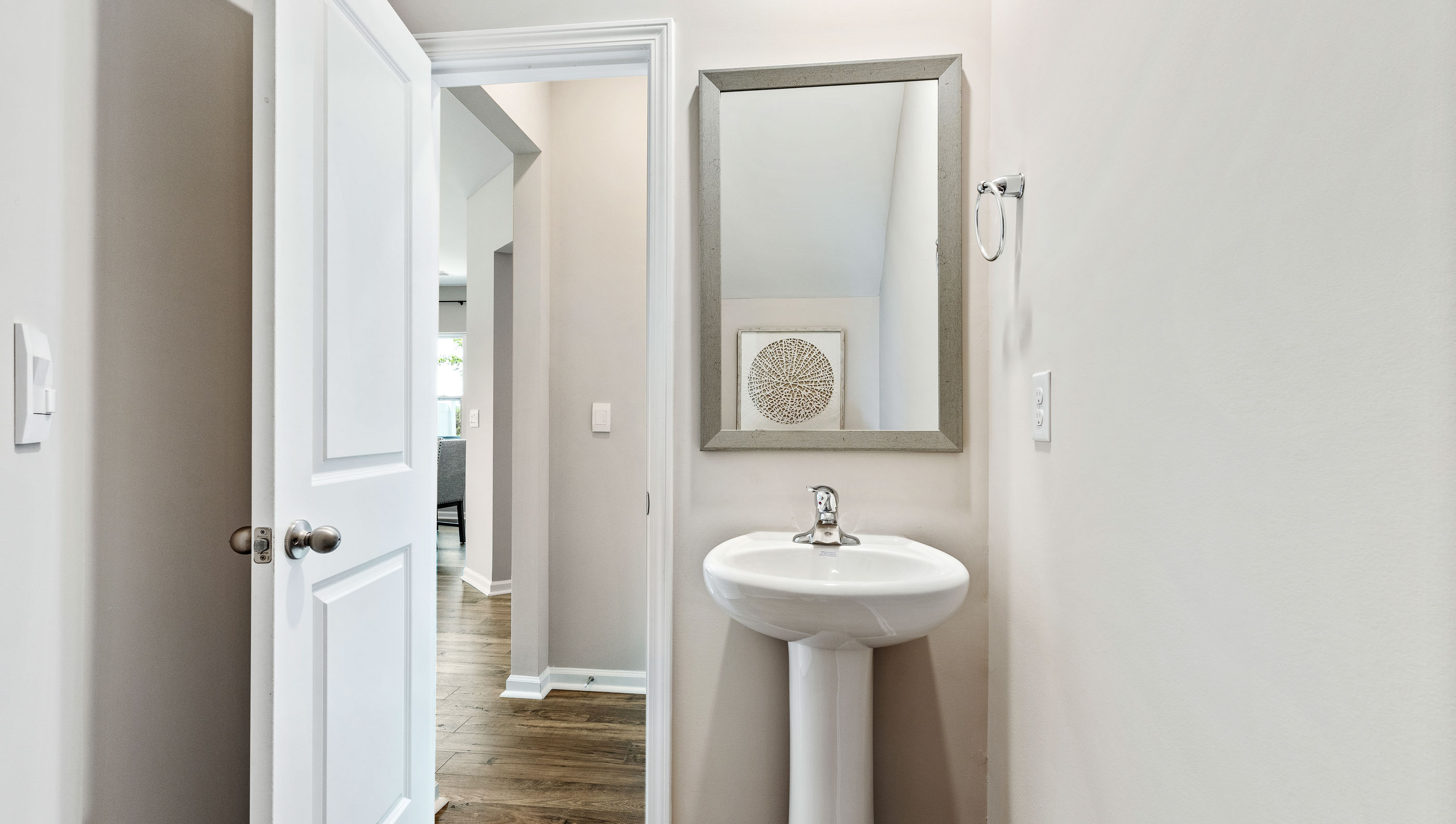 Half bathroom with sink.