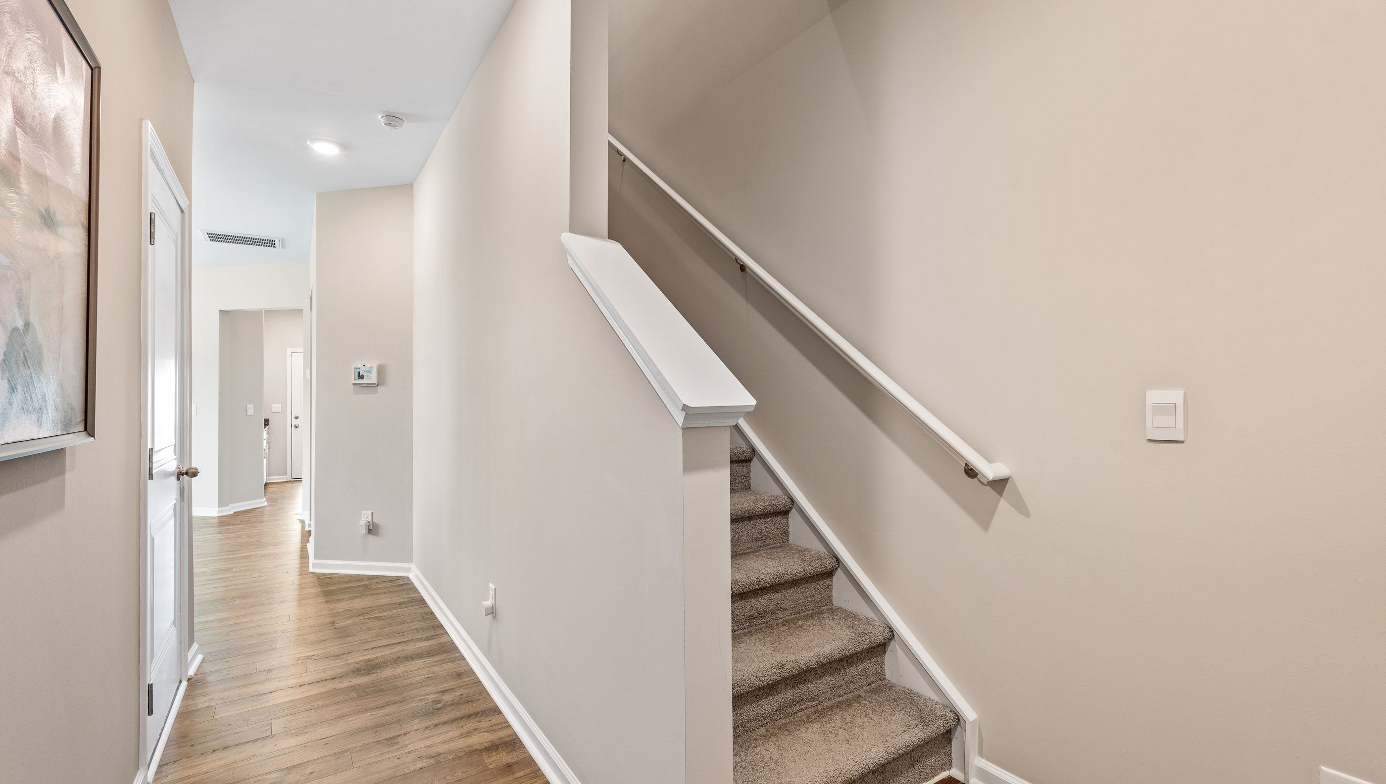 Stairs to second level.