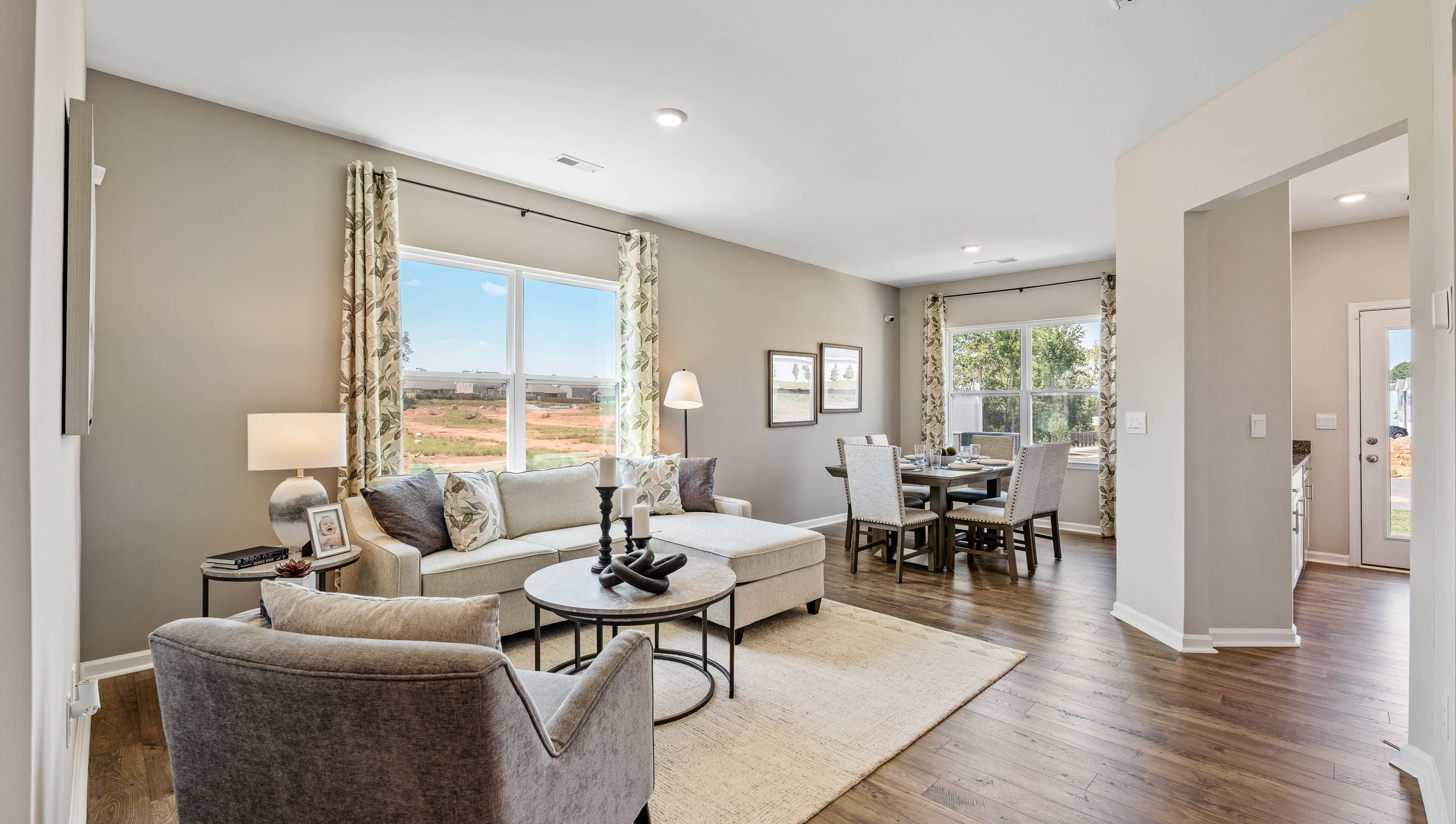 Living area with windows.