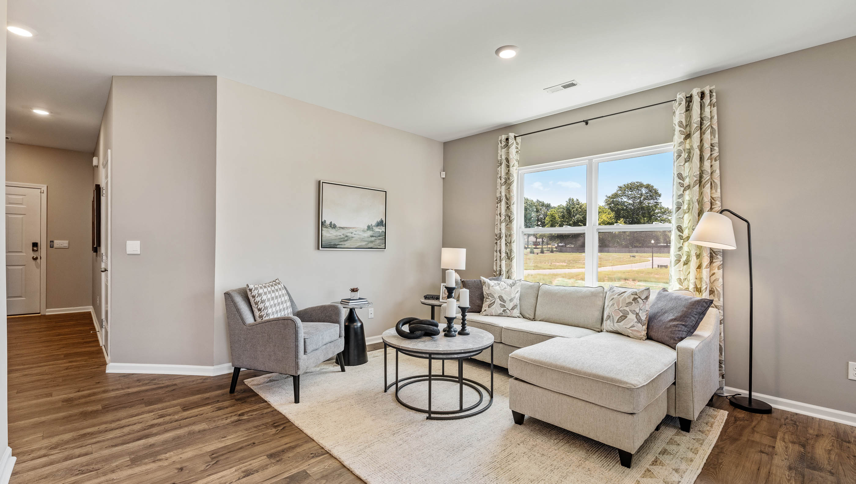 Living area with windows.