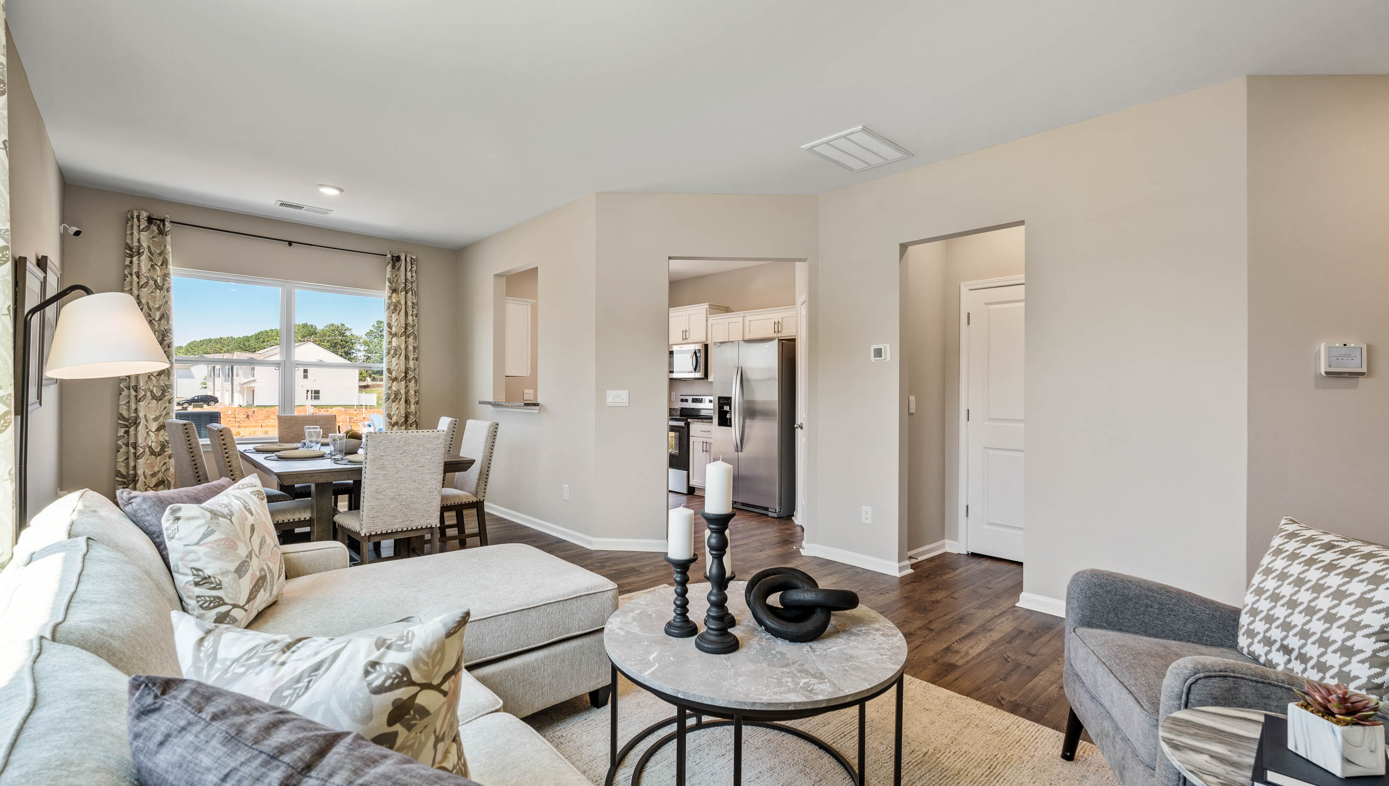 Living area with windows.