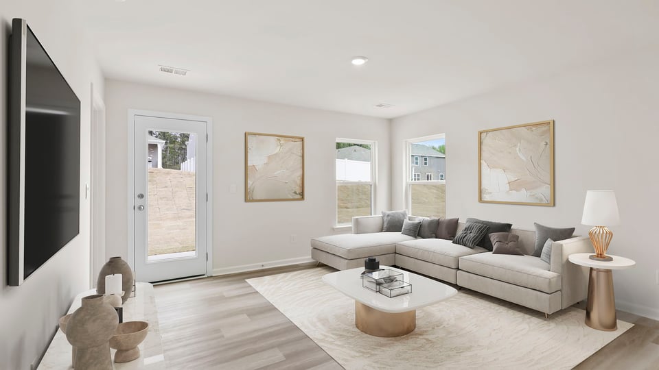 Living area with windows.