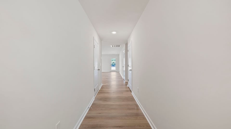 View of hallway to the living areas.